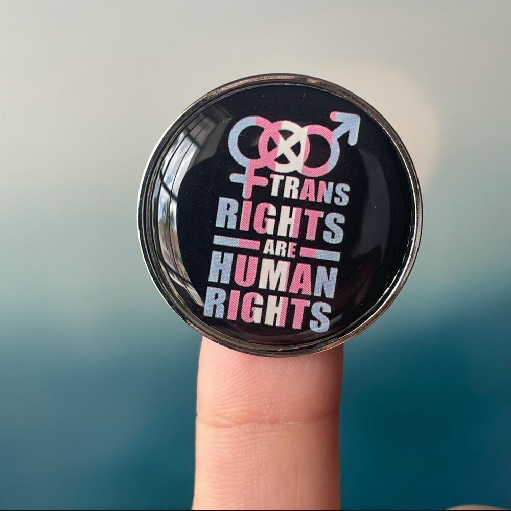Trans Rights Enamel Pin/ Brooch Lapel